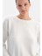 Beyaz Polar Sweatshırt 5