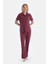 Bordo Basıc Gömlek Pantolon Pijama Takımı 4