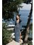 Caroline Dantelli Indigo Uzun Elbise 1
