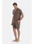 Multicolor Çizgili Gömlek Şort Pijama Takımı 3