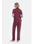 Bordo Basıc Gömlek Pantolon Pijama Takımı 2