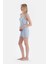 Buz Mavisi V Yaka Modal Atlet Şort Pijama Takımı 3