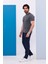 Erkek Battal Beden Gri Bisiklet Yaka T-Shirt Alt-Üst Takımı - 130 2