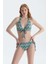 Multicolor Üçgen Geniş Bikini Üst 4
