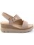 Bej Leather Kadın Sandalet K05299112702 1