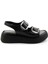 Siyah Leather Kadın Sandalet K05299117803 1