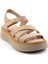 Bej Leather Kadın Sandalet K05299113603 3