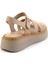 Bej Leather Kadın Sandalet K05299113603 4