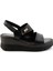 Siyah Leather Kadın Sandalet K05299112703 1