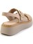 Bej Leather Kadın Sandalet K05299117803 4