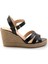 Siyah Leather Kadın Sandalet K05718071303 1