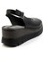 Siyah Leather Kadın Sandalet K05299112603 4
