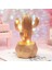 LED Işıklı Sevimli Kaktüs Dekoratif Masa Lambası Mini Biblo Gece Lambası- Gold 2