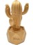 LED Işıklı Sevimli Kaktüs Dekoratif Masa Lambası Mini Biblo Gece Lambası- Gold 6