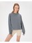 Kadın Mavi Basic EasySize Sweatshirt - Uzun Kollu, Basic Fit, Sertifikalı Organik Pamuk, Günlük ve Spor Sweat 1