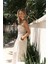 Bhioctoria Bej Straplez Crop Pantolon Takım 3