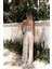 Bhioctoria Bej Straplez Crop Pantolon Takım 5