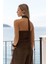 Bhioctoria Kahve Straplez Crop Pantolon Takım 4