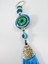 Mavi Epoksi Nazar Boncuklu Gösterişli Anahtarlık, El Yapımı Hediyelik Aksesuar Araba Süsü 2