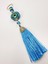 Mavi Epoksi Nazar Boncuklu Gösterişli Anahtarlık, El Yapımı Hediyelik Aksesuar Araba Süsü 3