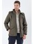 Koyu Vizon Gabardin Hakim Yaka Astarlı Slim Fit Dar Kesim Klasik Kaban 1008235157 1