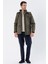 Koyu Vizon Gabardin Hakim Yaka Astarlı Slim Fit Dar Kesim Klasik Kaban 1008235157 5