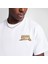 Loose Fit Erkek Baskılı Beyaz T-Shirt 4