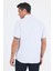 Beyaz-Mavi Sert Yaka Kısa Kol Cepli Comfort Fit Cls Gömlek 1004250260 5