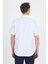 Beyaz-Mavi Sert Yaka Kısa Kol Cepli Comfort Fit Cls Gömlek 1004250262 5
