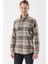 Uzun Kollu Ekoseli Gabardin Sert Yaka Cepli Garnili Casual Comfort Fit Gömlek 1004235112 5