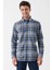 Uzun Kollu Ekoseli Gabardin Sert Yaka Cepli Garnili Casual Comfort Fit Gömlek 1004235112 1