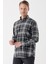 Uzun Kollu Ekoseli Gabardin Sert Yaka Cepli Garnili Casual Comfort Fit Gömlek 1004235112 2