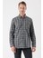 Uzun Kollu Ekoseli Gabardin Sert Yaka Cepli Casual Comfort Fit Gömlek 1004235113 1