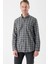 Uzun Kollu Ekoseli Gabardin Sert Yaka Cepli Casual Comfort Fit Gömlek 1004235113 5
