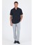 Siyah Kısa Kol Düz Bez Ayağı 041 Sert Yaka Classic Comfort Fit Gömlek 1004250258 2