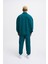 Erkek Basic Diagonal Polo Petrol Yeşili Sweatshirt 5
