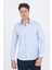 Koyu Lacivert Uzun Kol Sert Yaka Cepsiz Slim Fit Pamuklu Gömlek 1004250225 3