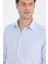 Koyu Lacivert Uzun Kol Sert Yaka Cepsiz Slim Fit Pamuklu Gömlek 1004250225 4