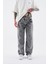 Erkek Flower Patterned Jean Antrasit 1