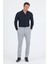 Gri Yandan Cepli Casual Slim Fit Pantolon 1003250163 3