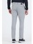 Gri Yandan Cepli Casual Slim Fit Pantolon 1003250163 4