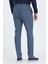 Lacivert Kendinden Desenli Yan Cep Slim Fit Jogger Pantolon 1003250161 4