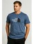 Bisiklet Yaka Tshirt Mavi Thenorthface 1