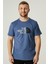Bisiklet Yaka Tshirt Mavi Thenorthface 3