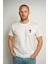 Trend Kapında Amii Bisiklet Yaka T-Shirt Beyaz 1