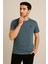 Pamuk Penye Bisiklet Yaka T-Shirt Koyu Yeşil Polo 1