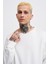 Erkek Basic Polar Oversize Ekru Sweatshirt 3