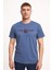 Bisiklet Yaka Nakışlı Tshirt Koyu Mavi Tommy 1