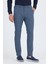 Lacivert Kendinden Desenli Yan Cep Slim Fit Jogger Pantolon 1003250161 3