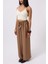 Aksesuar Detay Keten Kahverengi Pantolon 1